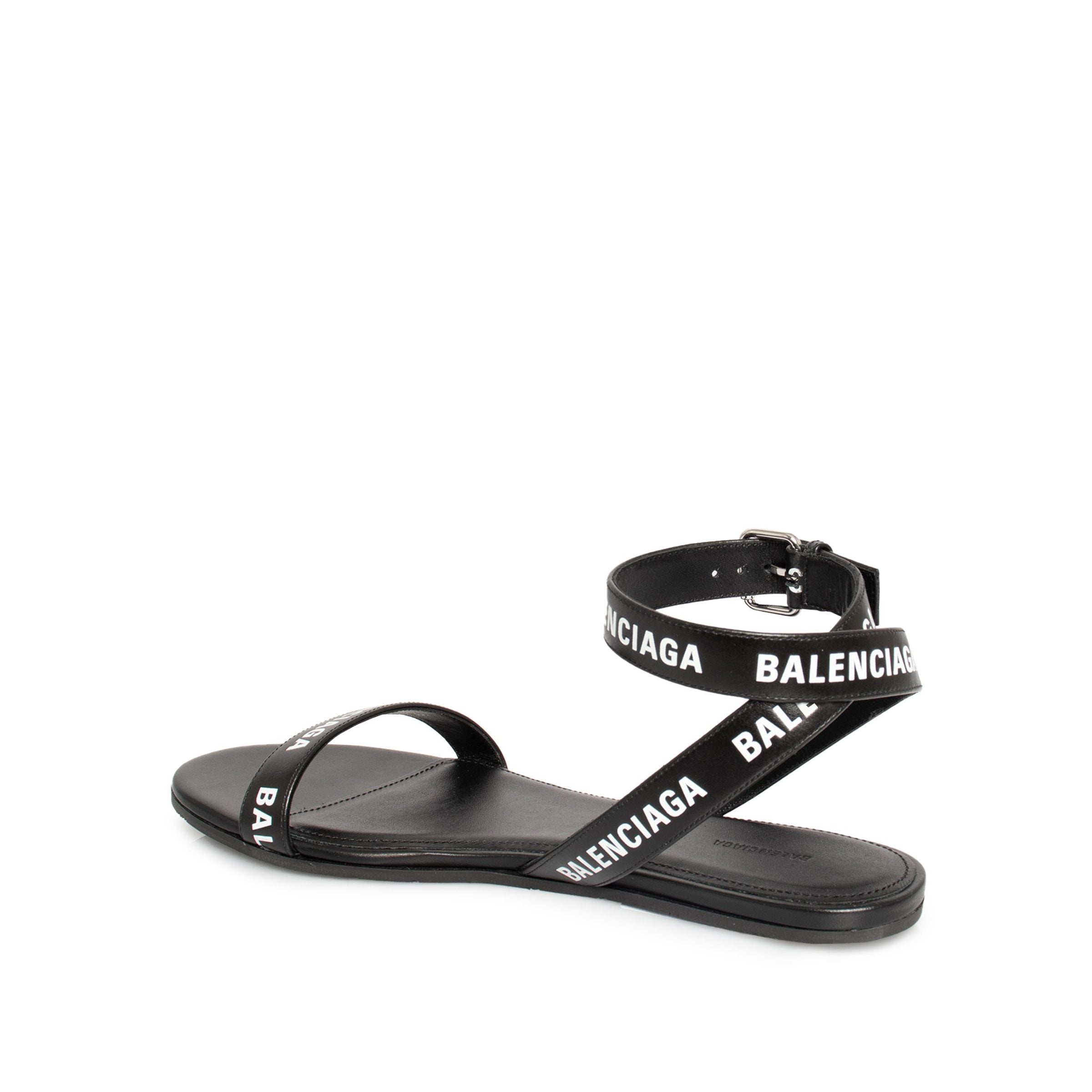 balenciaga allover logo sandals