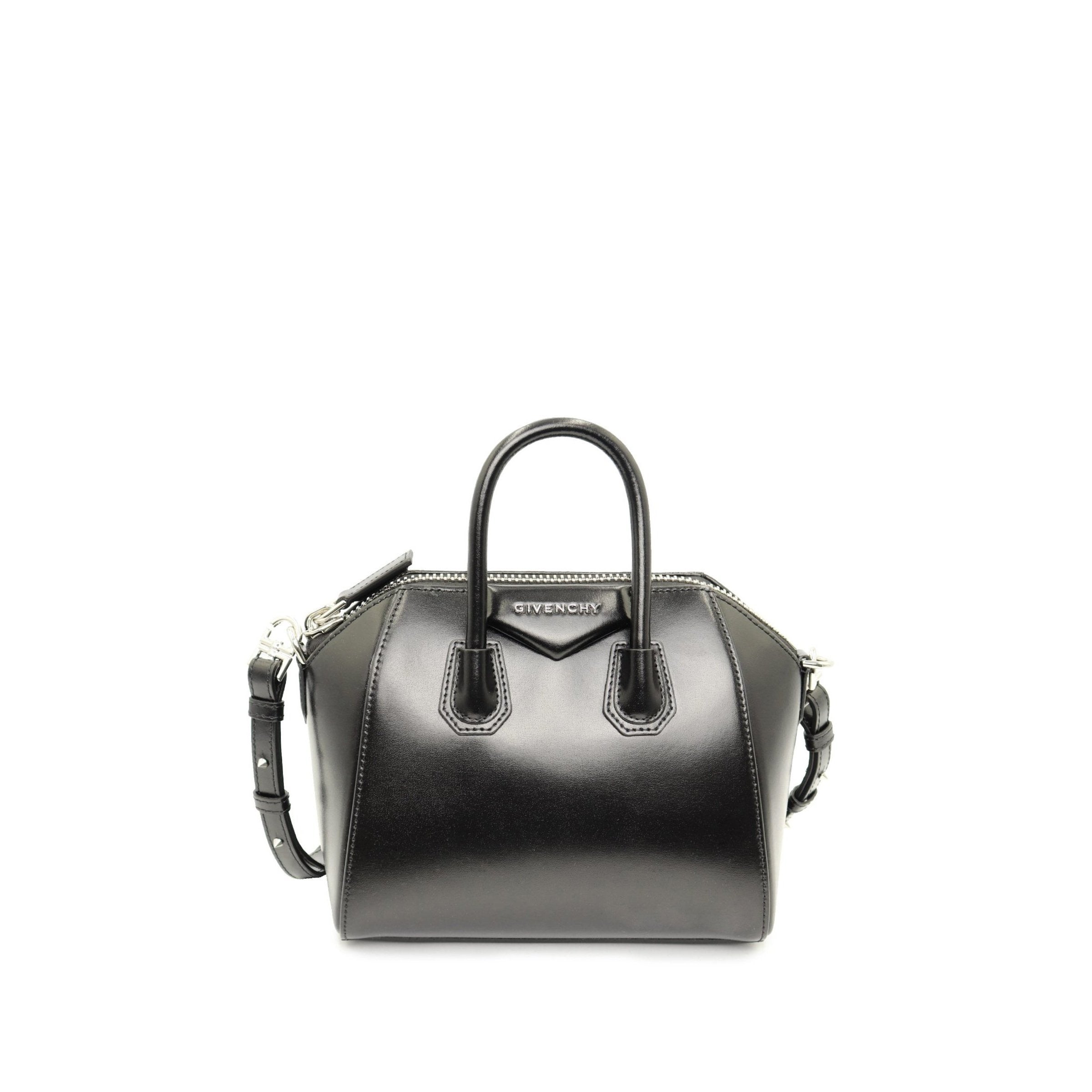 GIVENCHY Mini Antigona Bag in Box Leather in Black – MARAIS