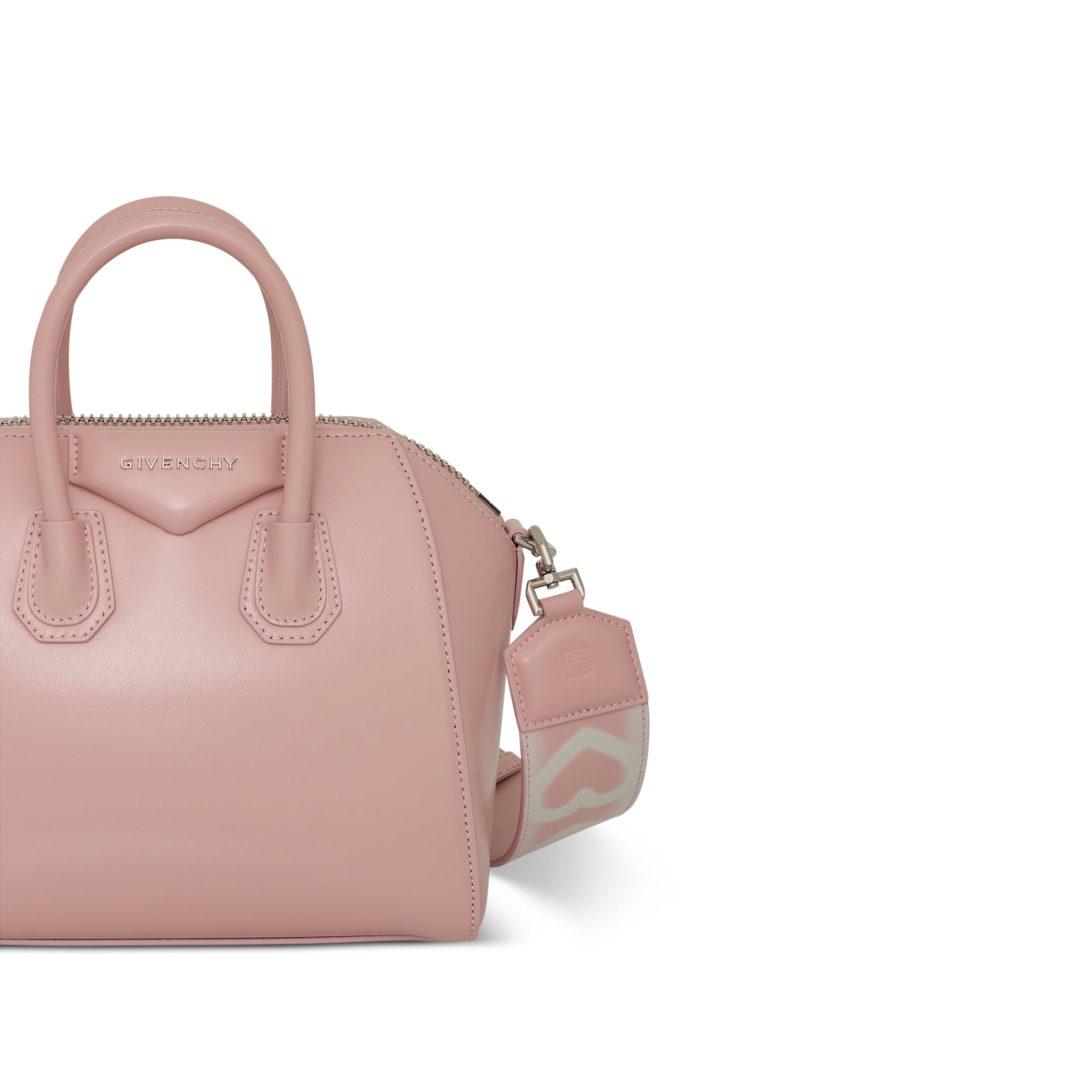 GIVENCHY Mini Antigona Bag with Heart Print in Calf Leather in Blush Pink –  MARAIS