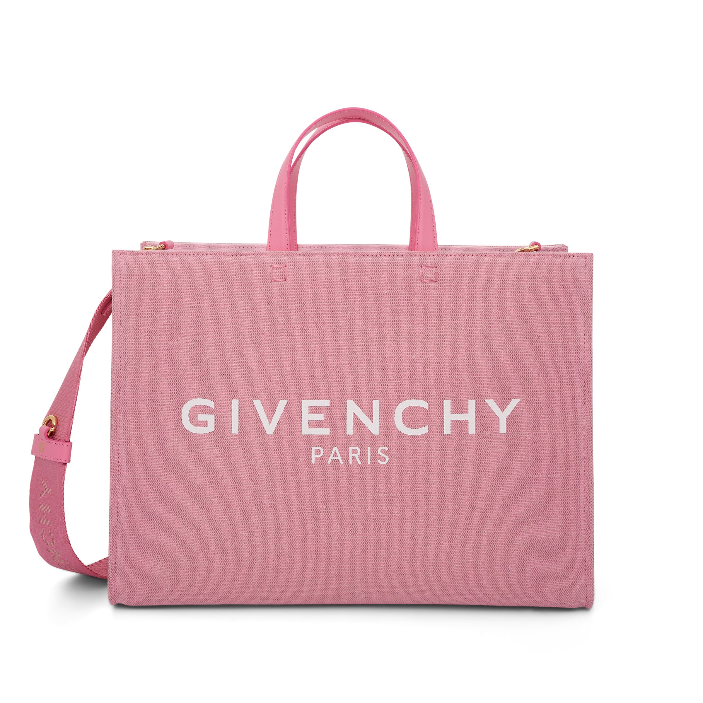 GIVENCHY Medium G Tote Shopping Bag in Washed Cotton Canvas in Bright Pink  – MARAIS