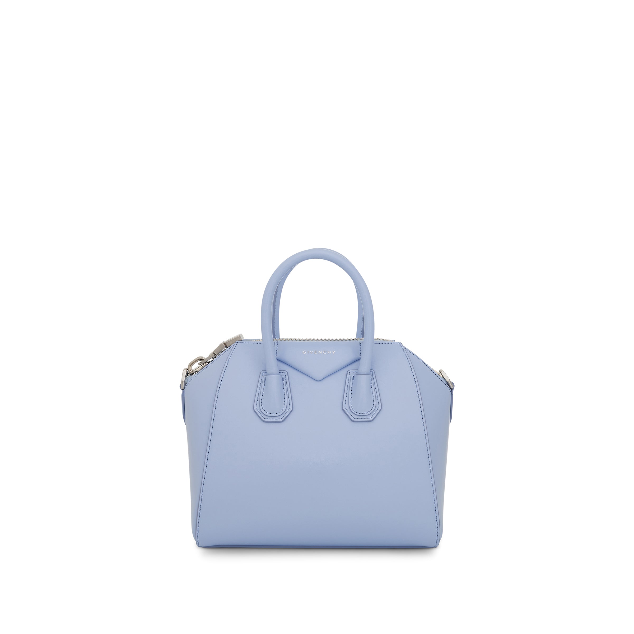 GIVENCHY Mini Antigona Bag in Box Leather in Baby Blue – MARAIS
