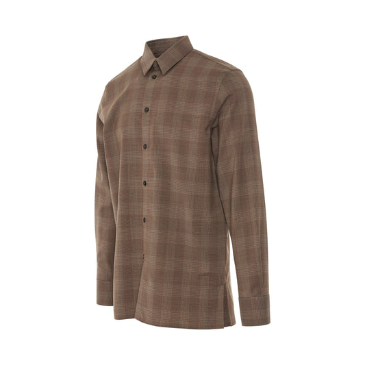 Woven Contemporary Fit Shirt in Light Brown