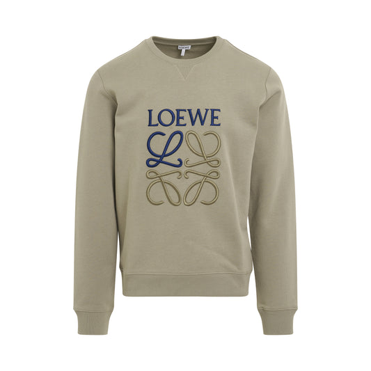 Loewe - Logo-Embroidered Cotton-Jersey Sweatshirt - Blue Loewe