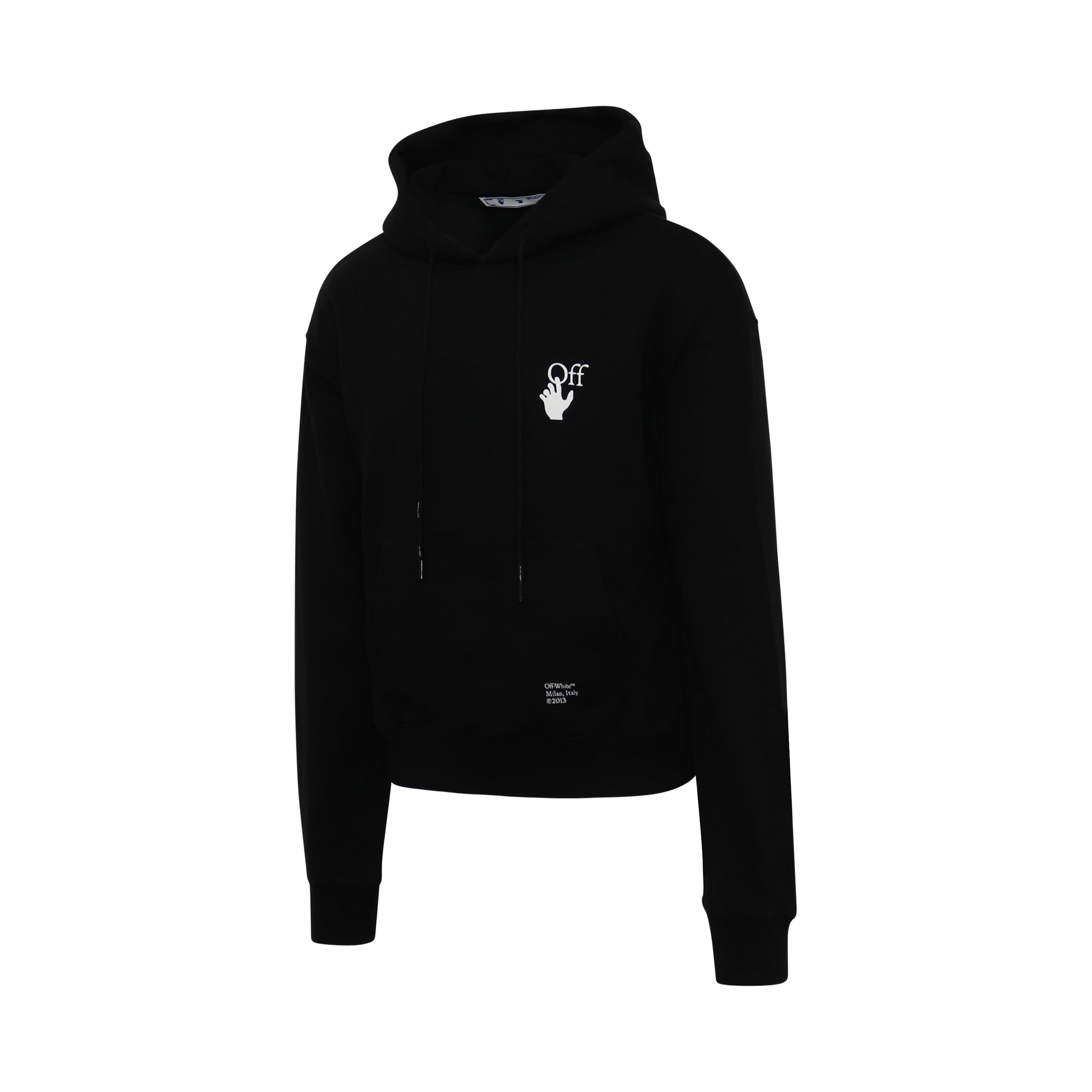 mens off white black hoodie