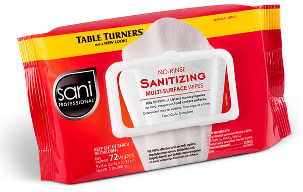 sani professional no rinse sanitizing wipes