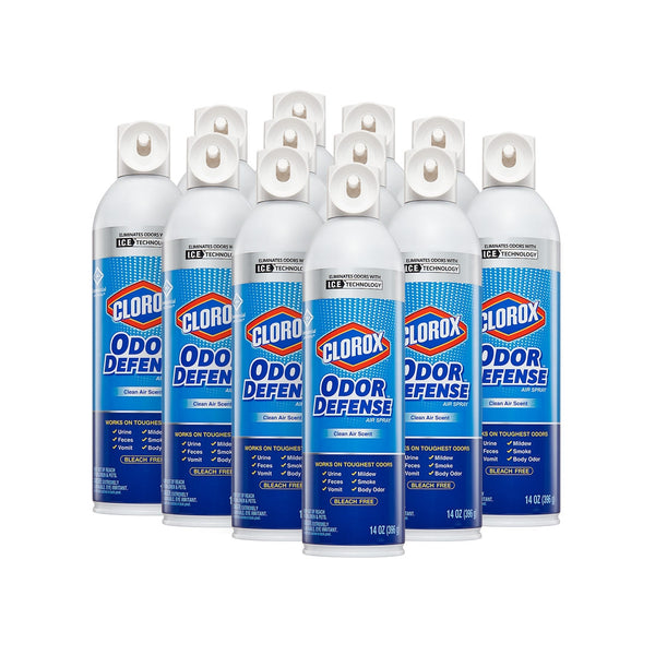 CloroxPro Commercial Solutions Odor Defense Air Aerosol Spray, Clean Air Scent (14 oz) -12/Case ($4.99 Each)