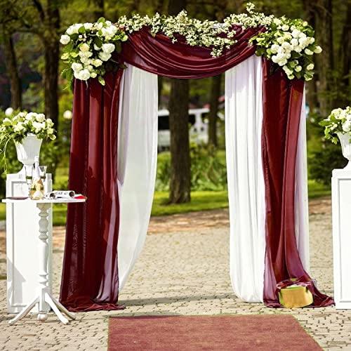 Burgundy Wedding Arch Draping Panels for Wedding Ceremony ...