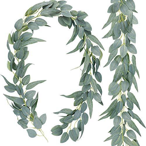 2 Mix Rustic Willow Garlands, Bendable Artificial Greenery Vine Leaves –  FiveSeasonStuff