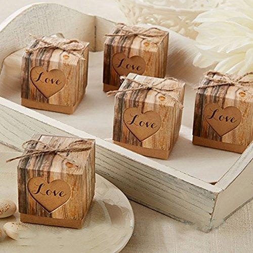 Small Kraft Gift Boxes Wedding Favours Party Confectionary Empty Box Rustic  DIY
