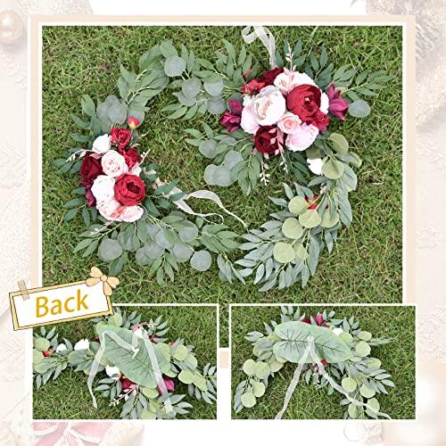 Artificial Wedding Arch Flowers Eucalyptus Leaves Large Roseandpeony Fl Lasercutwraps Shop 