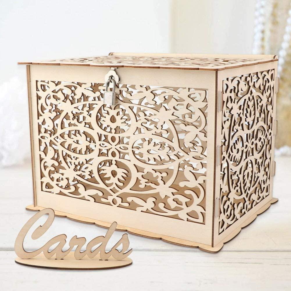 Card Box for Wedding Reception, Personalized Wedding Card Box, Rustic Money  Box, Custom Wooden Glass…See more Card Box for Wedding Reception