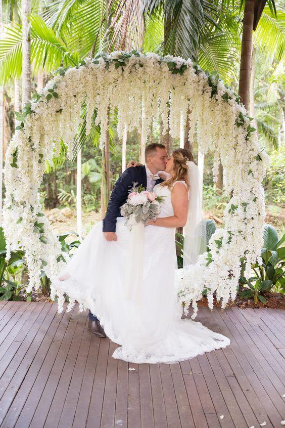 Ginger Ray White Artificial Wisteria Wedding Garland