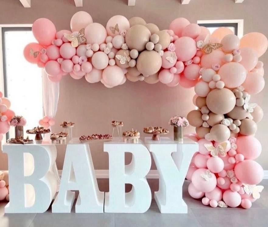 119pcs Peach Pink Balloon Arch Garland Kit Rose Gold Chrome Latex ,Wed –  Lasercutwraps Shop