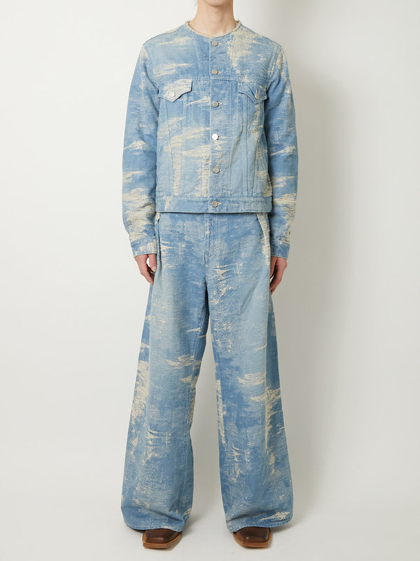 Jacquard Patch Denim (PT015-ONE-WASH)