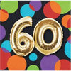 60 Balloon Birthday Beverage Napkins