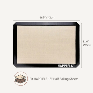 happiels nonstick silicone baking mats 18 18x13 half baking sheets cookie sheets sheet pans 
