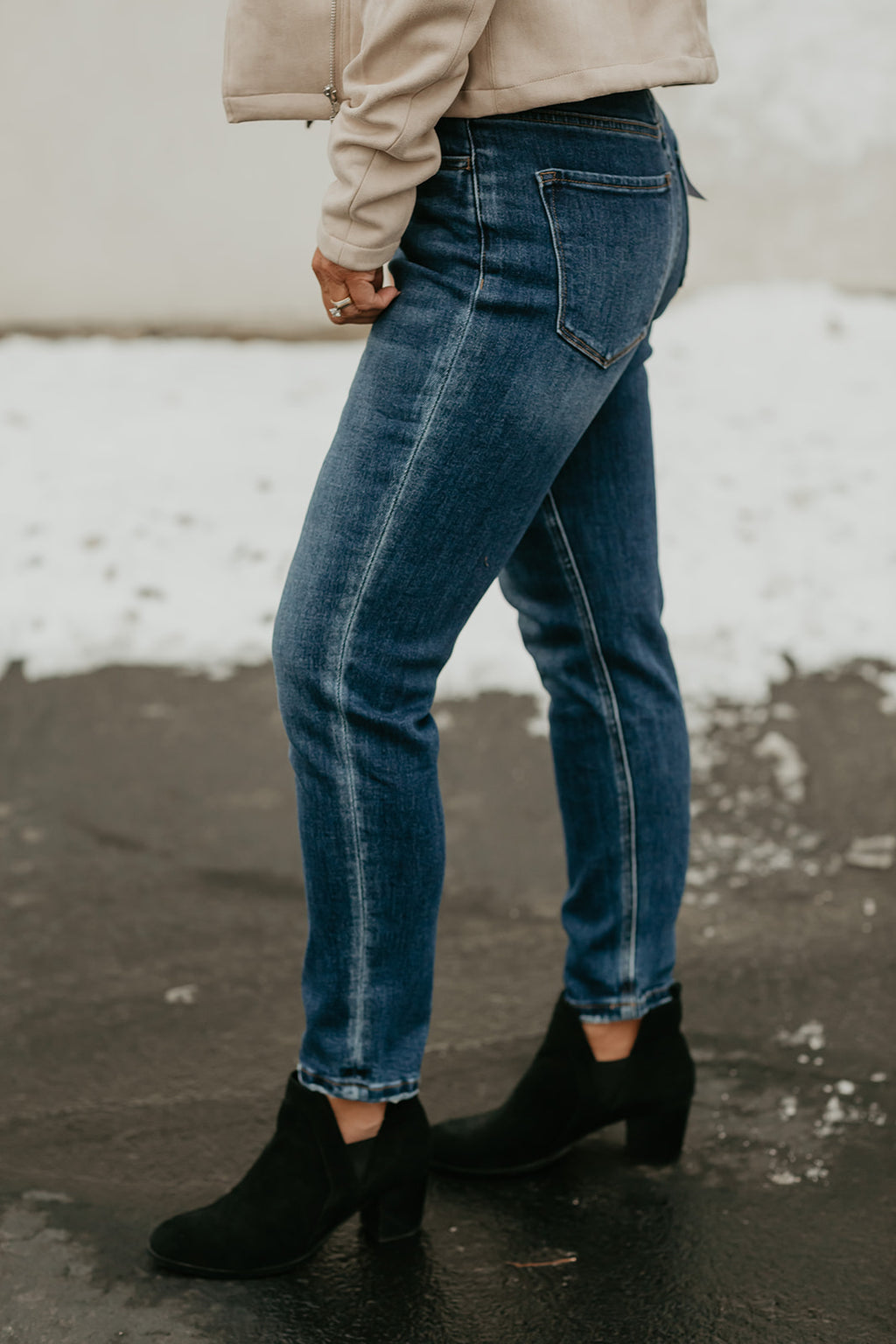 Curvy Erika Distressed Mom Jeans