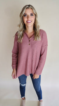 SUNDOWN CHILL | MAUVE SWEATER