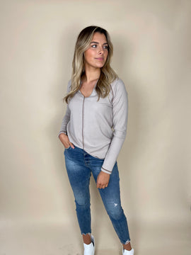 FIRESIDE FLICKERS | V-NECK TOP