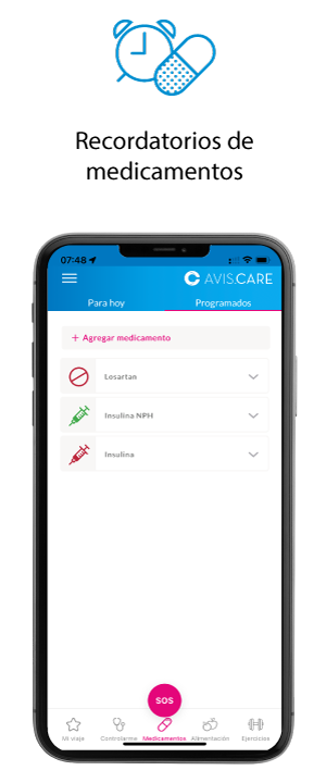 Recordatorios de toma de medicamentos
