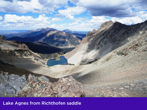 Lake Agnes from Richthofen saddle, Colorado
