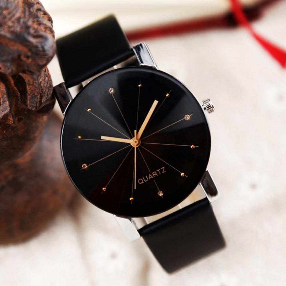 Elegant Quartz Wristwatches Leather Belt couple watch Women Watches Montre de couple Simple Men'