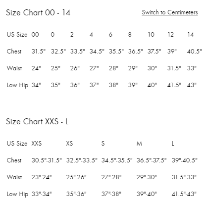 Dvf Size Chart