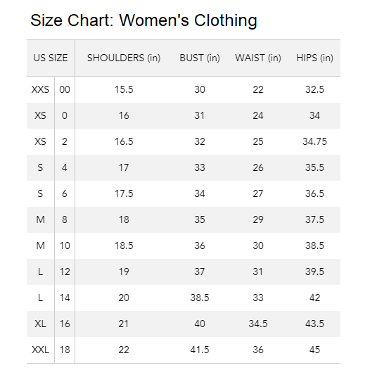 Donna Karan Size Chart