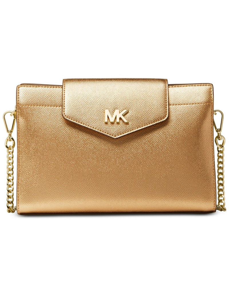 michael michael kors crossgrain leather small crossbody clutch