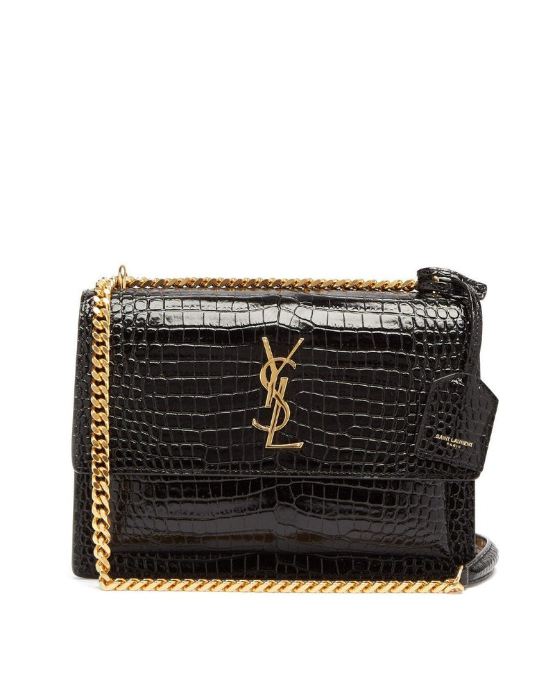 ysl croc skin bag