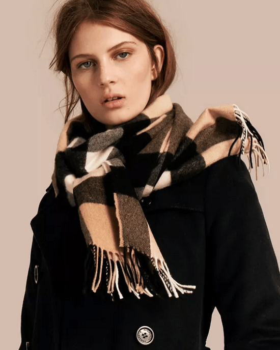 The classic check cashmere scarf