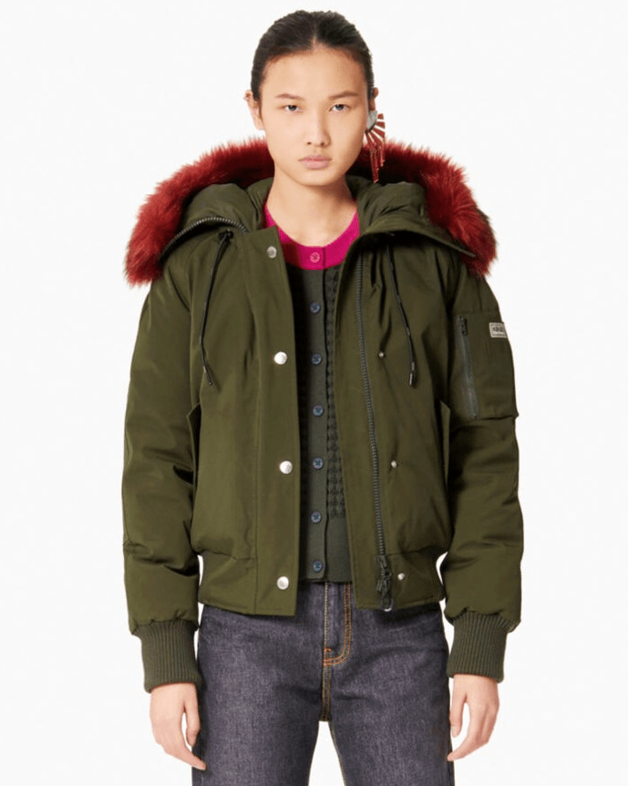 Kenzo Short Parka Jacket With Hood 