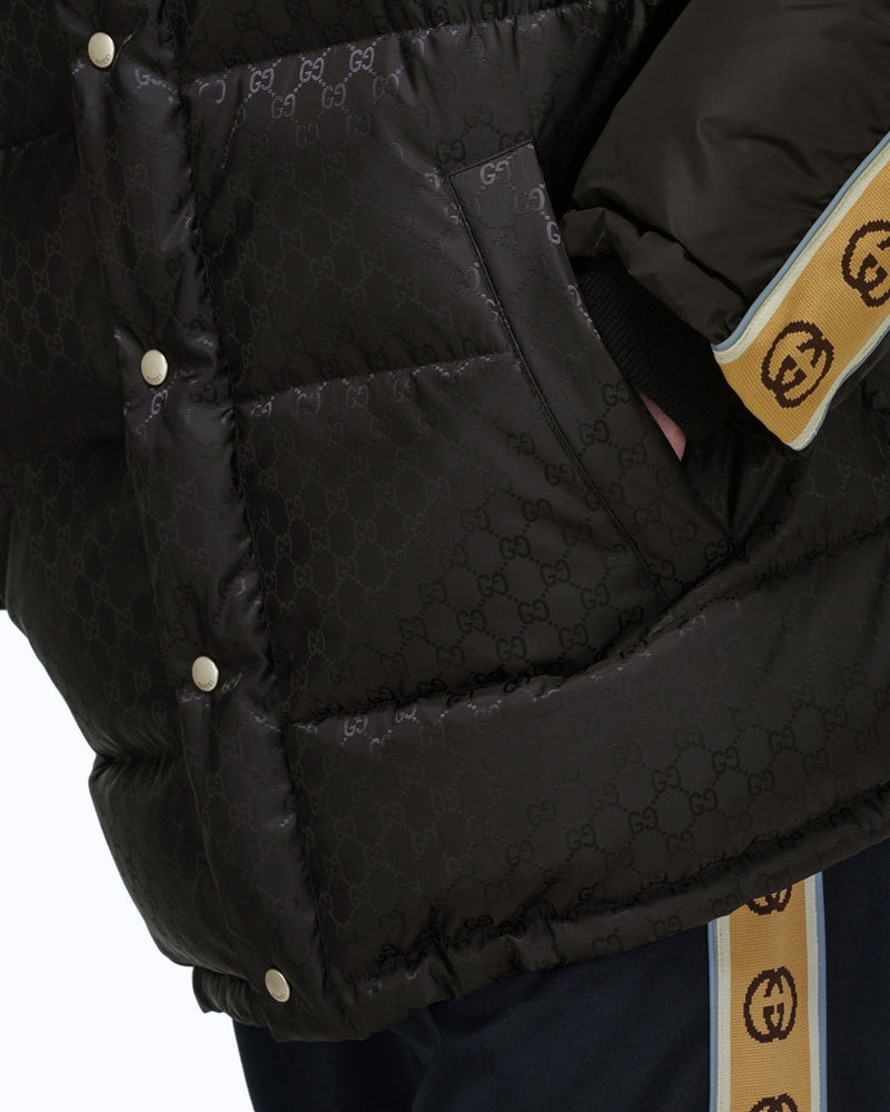 gucci jacquard padded jacket