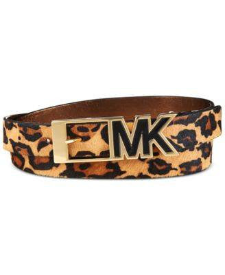 Michael Kors Women's Haircalf Leopard Print Belt – Fashionbarn shop