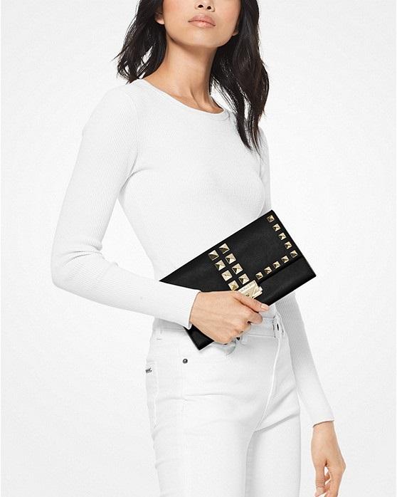 michael kors cece large studded leather convertible crossbody bag