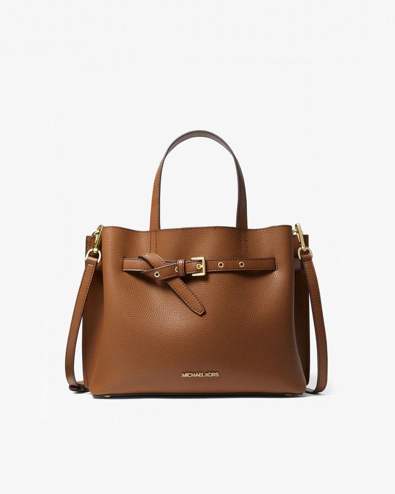 emilia small pebbled leather satchel