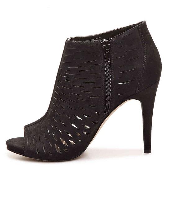 madden girl black suede booties