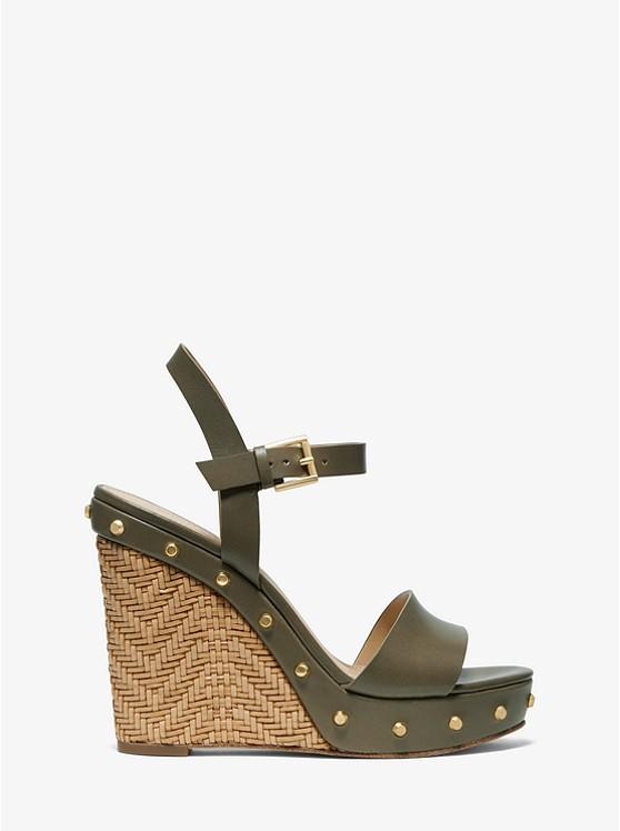 michael kors ellen leather slide sandal