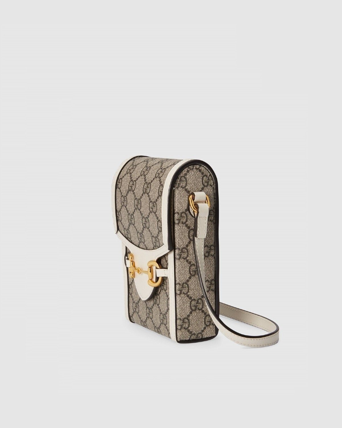 Gucci Horsebit 1955 Mini Bag, White Leather Trim – Fashionbarn shop