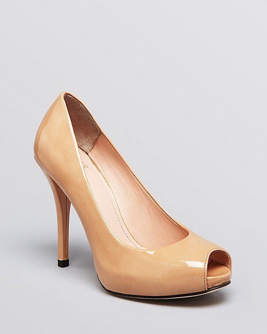 peep toe platform pumps