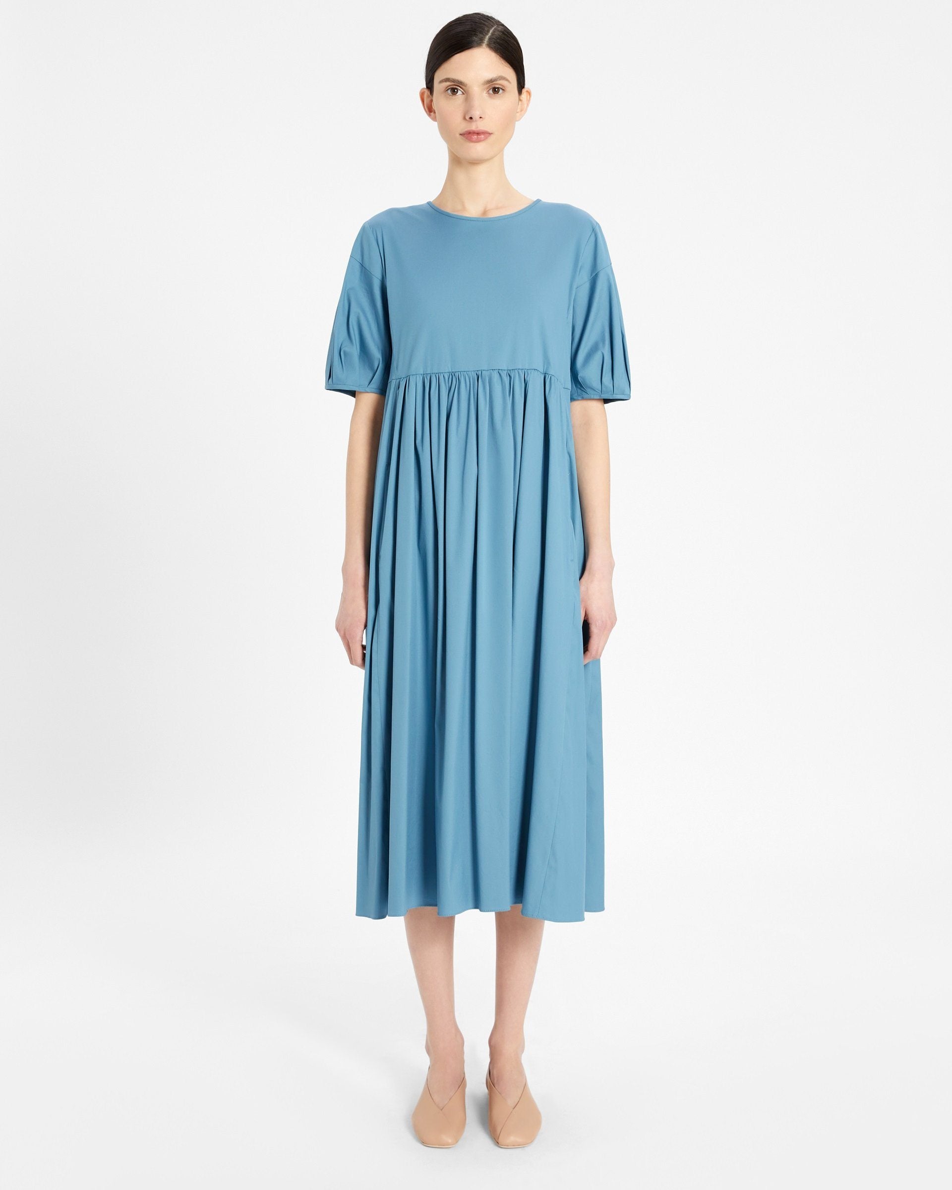 'S Max Mara Cotton Poplin Light Blue Dress – Fashionbarn shop