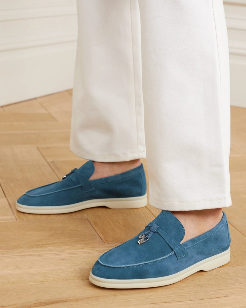 loro piana summer charms walk suede loafers