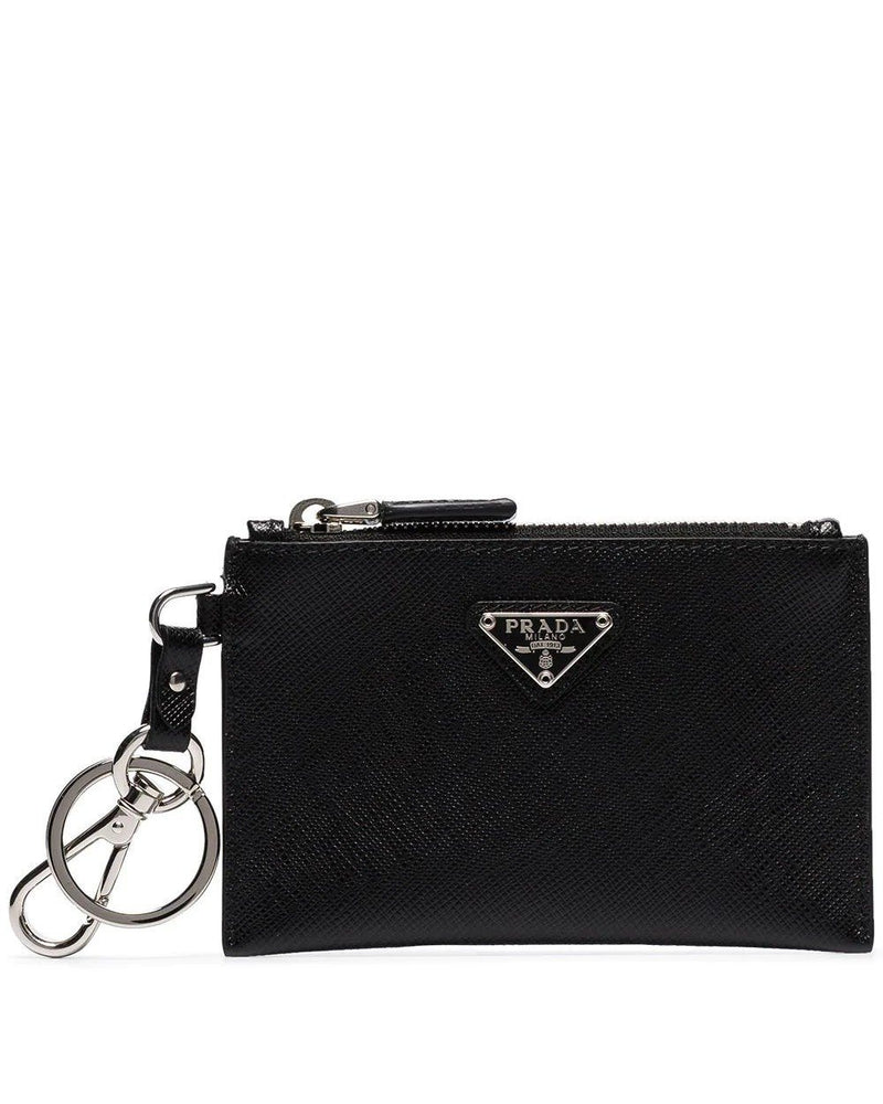 prada saffiano key pouch