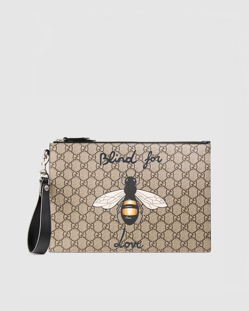 gucci bestiary pouch with bee