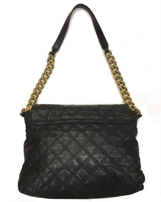 MARC JACOBS black quilted leather 'XL Single' shoulder bag ...