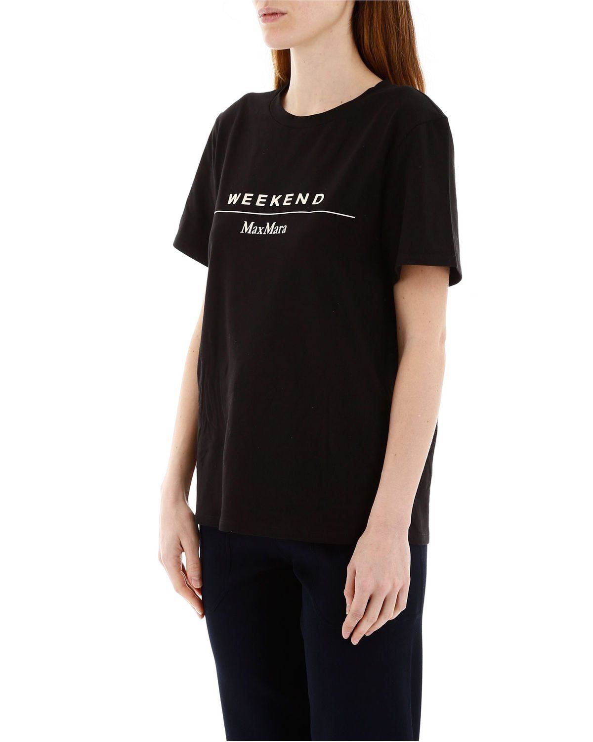 Max Mara Weekend Kabuki T-Shirt With Logo Print – Fashionbarn shop