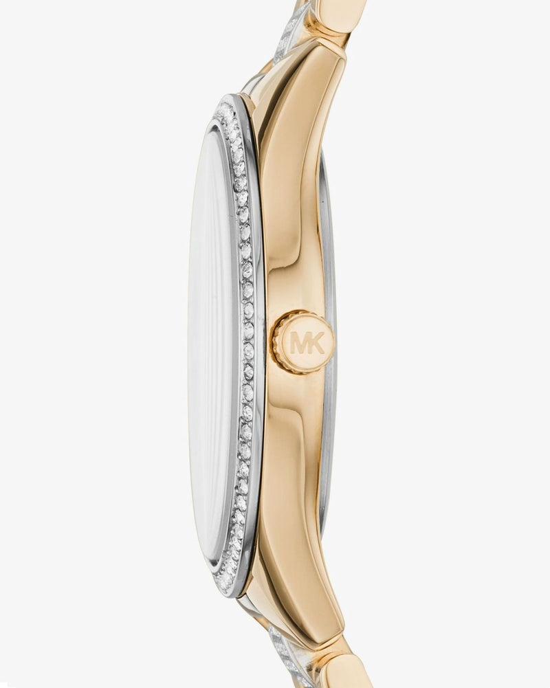 lauryn pave gold tone watch