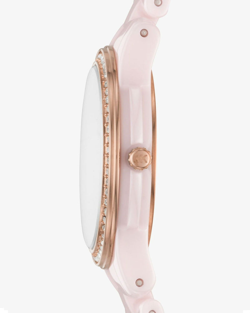 michael kors petite runway pavé ceramic watch