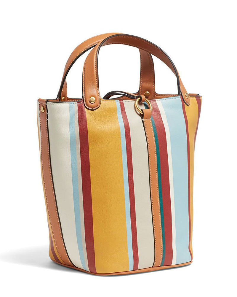 tory burch miller striped mini tote