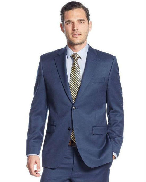 Donald J. Trump 2 Piece Suit Medium Blue Solid – Fashionbarn shop